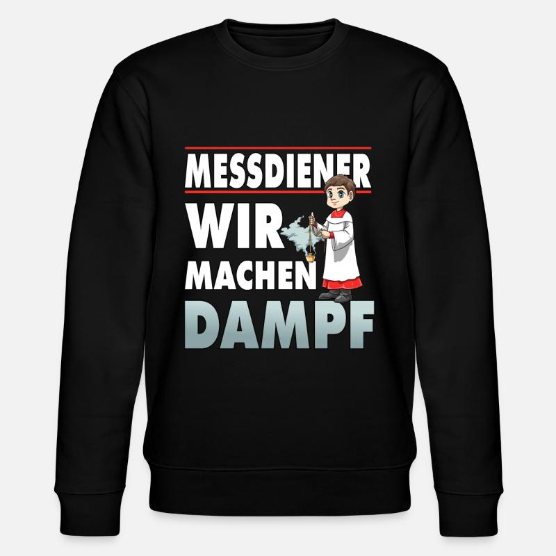 Messdiener Wir machen Dampf - Stanley/Stella Unisex Bio-Sweatshirt CHANGER  - Schwarz