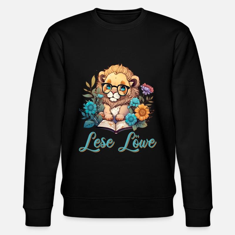 Lese Löwe - Stanley/Stella Unisex Bio-Sweatshirt CHANGER  - Schwarz