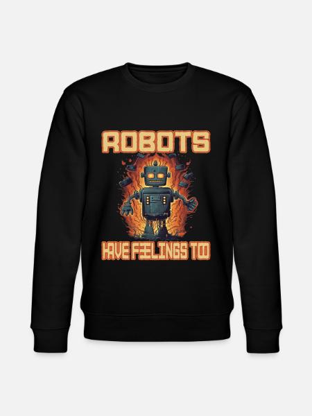 Robots Have Feeling Too - Stanley/Stella Unisex Bio-Sweatshirt CHANGER - Schwarz