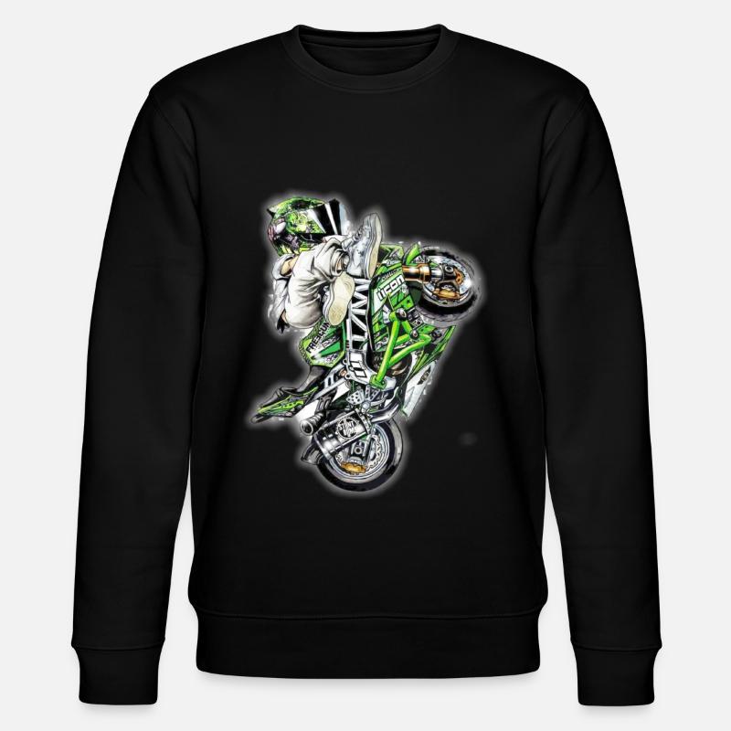 Stunt Biker - Stanley/Stella Unisex Bio-Sweatshirt CHANGER  - Schwarz