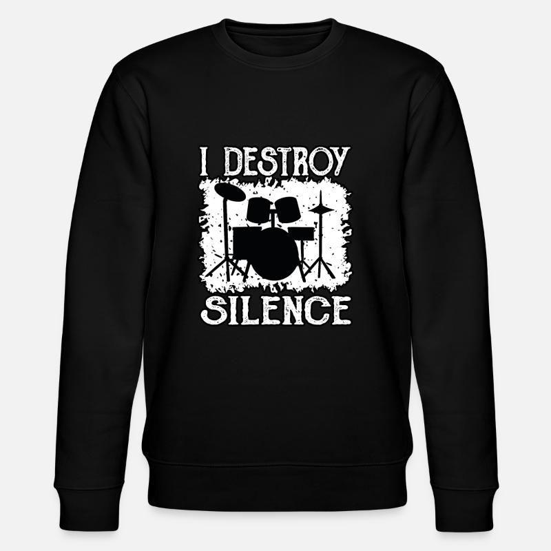 Batteur détruit le silence - Sweat bio CHANGER Stanley/Stella Unisexe - noir