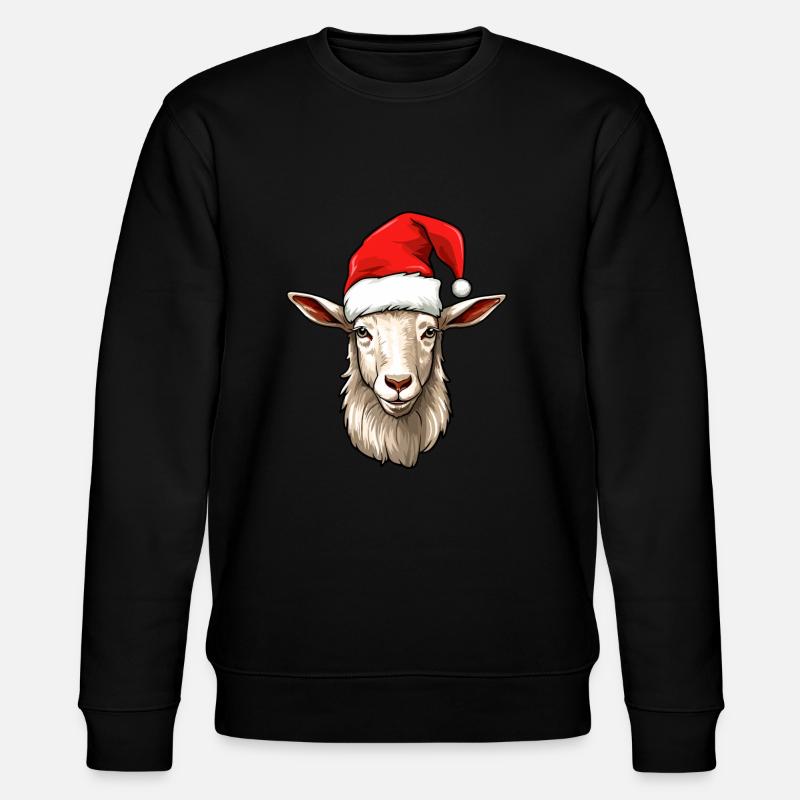 Chèvre Noël Chèvres Chèvre Hiver - Sweat bio CHANGER Stanley/Stella Unisexe - noir