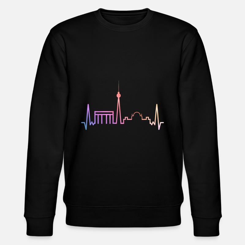 Berliner Skyline - Stanley/Stella Unisex Bio-Sweatshirt CHANGER  - Schwarz