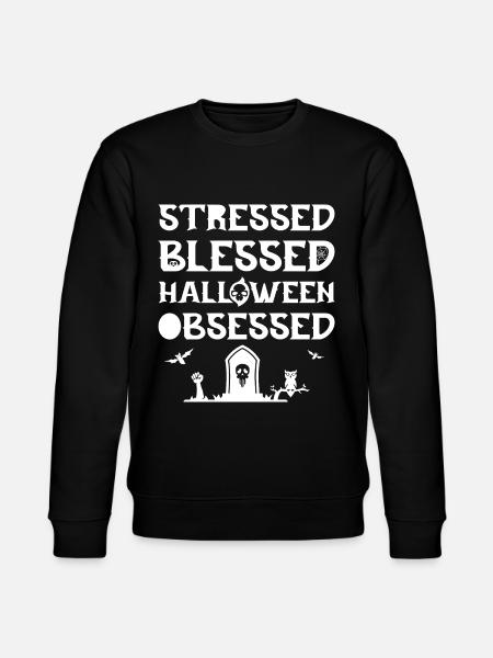 Halloween obsessed. - Stanley/Stella CHANGER Unisex Organic Sweatshirt - black