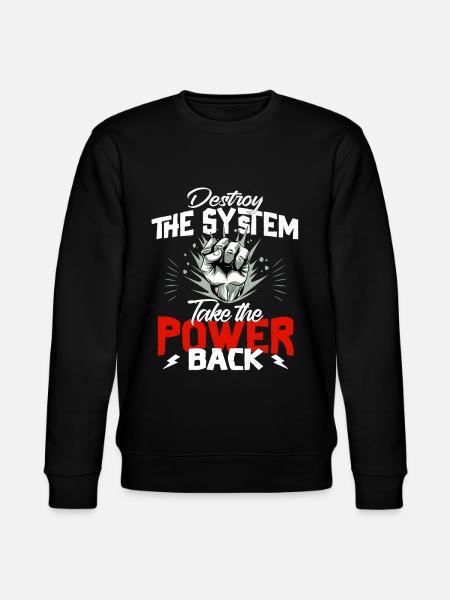 Détruire le système - Révolution - Sweat bio CHANGER Stanley/Stella Unisexe - noir
