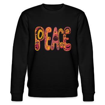 Peace colors - Stanley/Stella CHANGER Unisex Organic Sweatshirt - black - Front - Nik (191cm) & Marisol (170cm)