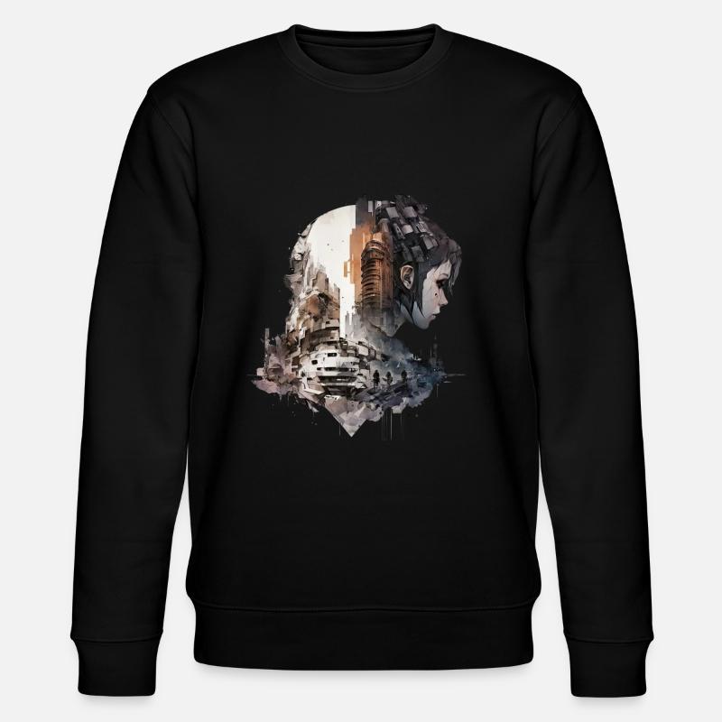 Anime No20 - Stanley/Stella Unisex Bio-Sweatshirt CHANGER  - Schwarz