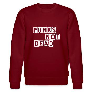 Punk Punk Rock Punk Musik Geschenk - Stanley/Stella Unisex Bio-Sweatshirt CHANGER  - Burgunderrot - Vorne - Nik (191cm) & Marisol (170cm)