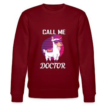 Call me Doctor - Doctorat en alpaga Lama - Sweat bio CHANGER Stanley/Stella Unisexe - bordeaux - Devant - Nik (191cm) & Marisol (170cm)