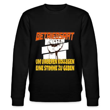 Betriebsrat - Stanley/Stella Unisex Bio-Sweatshirt CHANGER  - Schwarz - Vorne - Nik (191cm) & Marisol (170cm)