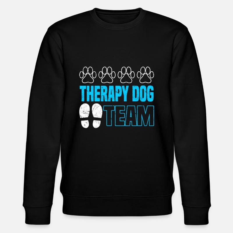 Therapy Dog Team - Therapiehund Hundetherapie - Stanley/Stella CHANGER Unisex Organic Sweatshirt - black