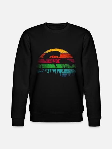 Fallschirm Skydive Fallschirmspringer Geschenk - Stanley/Stella Unisex Bio-Sweatshirt CHANGER  - Schwarz
