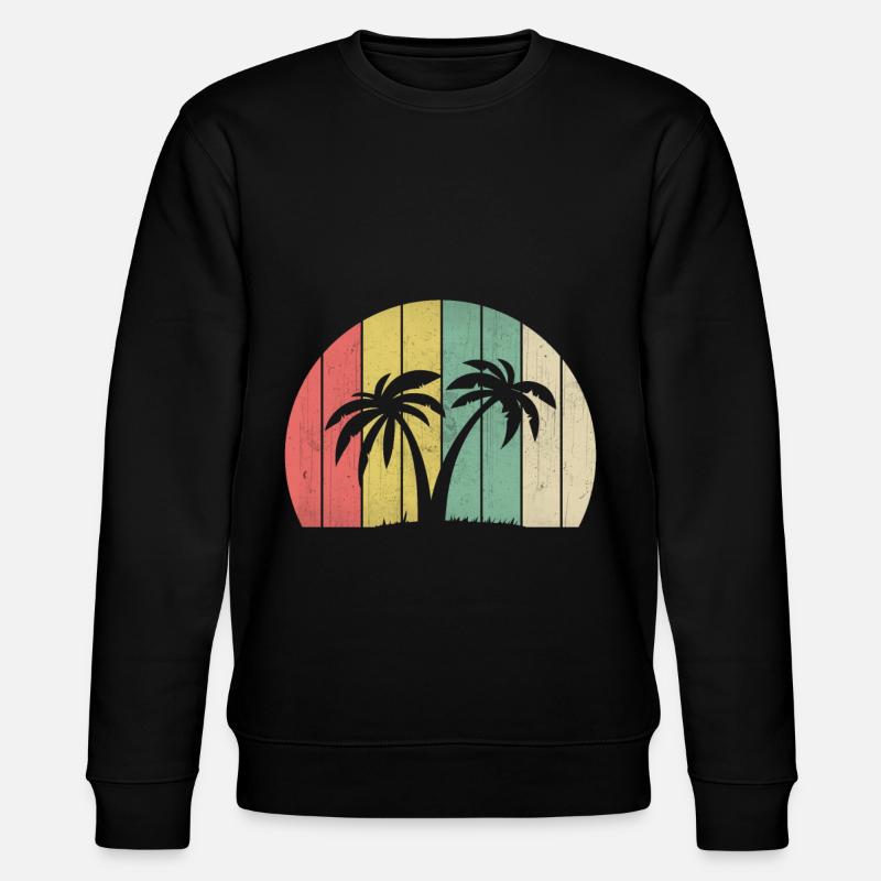 palmiers - Sweat bio CHANGER Stanley/Stella Unisexe - noir