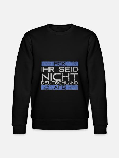 Fck AFD Against Fascism - Stanley/Stella CHANGER Unisex Organic Sweatshirt - black