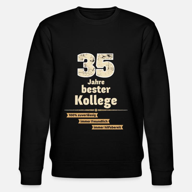 35 Jahre bester Kollege - Stanley/Stella Unisex Bio-Sweatshirt CHANGER  - Schwarz