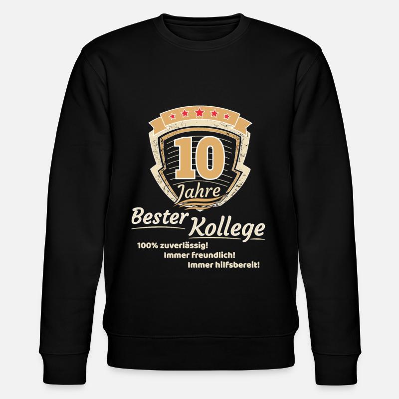10 Jahre bester Kollege - Stanley/Stella Unisex Bio-Sweatshirt CHANGER  - Schwarz