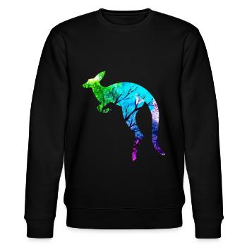 kangaroo - Stanley/Stella CHANGER Unisex Organic Sweatshirt - black - Front - Nik (191cm) & Marisol (170cm)