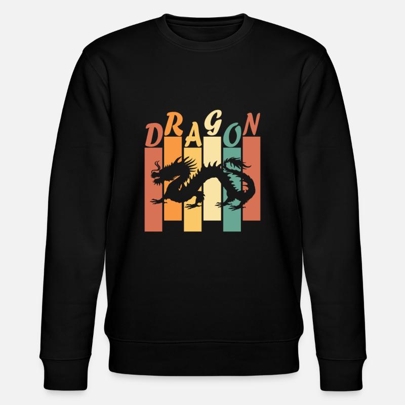 Drache - Stanley/Stella Unisex Bio-Sweatshirt CHANGER  - Schwarz