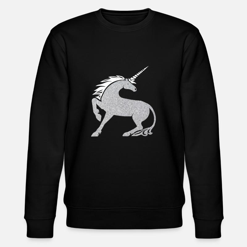 Paillettes de cheval d'argent - Sweat bio CHANGER Stanley/Stella Unisexe - noir
