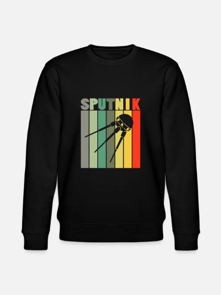 Space Sputnik Retro - Stanley/Stella CHANGER Unisex Organic Sweatshirt - black