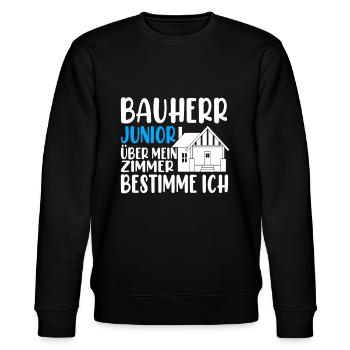 Bauherr Junior - Stanley/Stella Unisex Bio-Sweatshirt CHANGER  - Schwarz - Vorne - Nik (191cm) & Marisol (170cm)