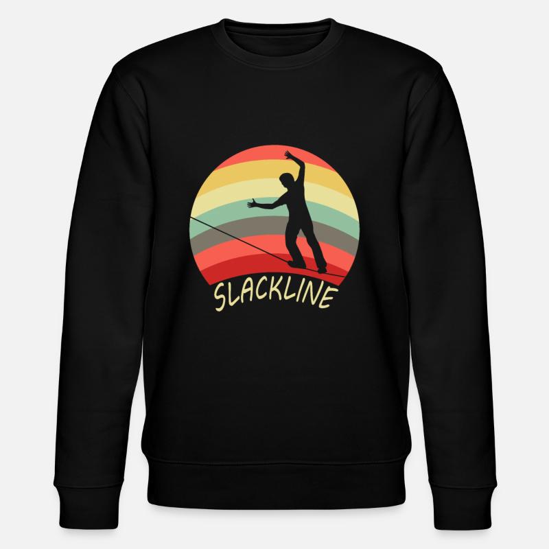 Slackline funambule slackline - Sweat bio CHANGER Stanley/Stella Unisexe - noir