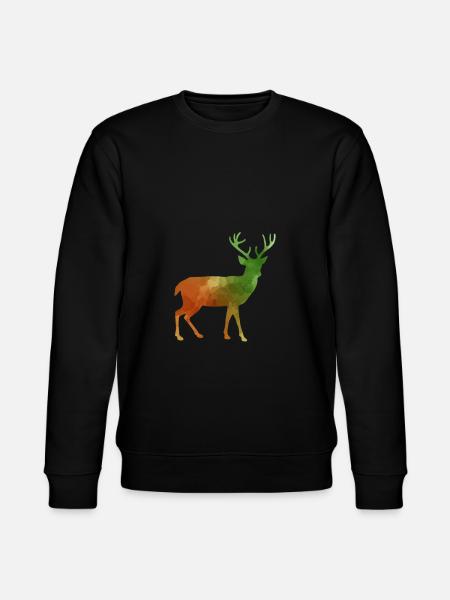 Hirsch Waldtier Schwarzwald Geweih - Stanley/Stella Unisex Bio-Sweatshirt CHANGER - Schwarz