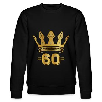 60. Geburtstag König des 60 Lebensjahr - Stanley/Stella Unisex Bio-Sweatshirt CHANGER  - Schwarz - Vorne - Nik (191cm) & Marisol (170cm)