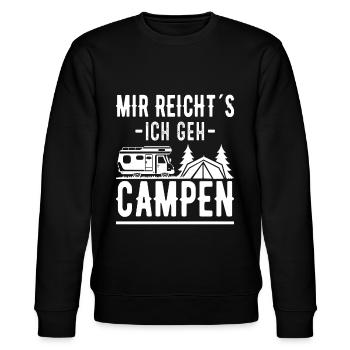 Mir reichts ich geh campen Camping Wohnmobil - Stanley/Stella Unisex Bio-Sweatshirt CHANGER  - Schwarz - Vorne - Nik (191cm) & Marisol (170cm)
