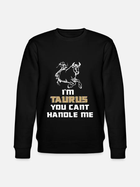 Taurus Untamable Bull Horoscope Zodiac Sign - Stanley/Stella CHANGER Unisex Organic Sweatshirt - black