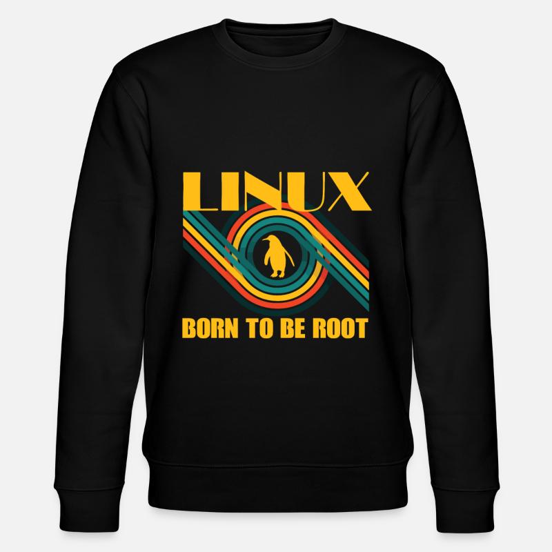 Né pour être Root Linux Retro Penguin Nerd Geek - Sweat bio CHANGER Stanley/Stella Unisexe - noir