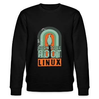 Né pour être Root Retro Linux Nerd Coding Geek - Sweat bio CHANGER Stanley/Stella Unisexe - noir - Devant - Nik (191cm) & Marisol (170cm)