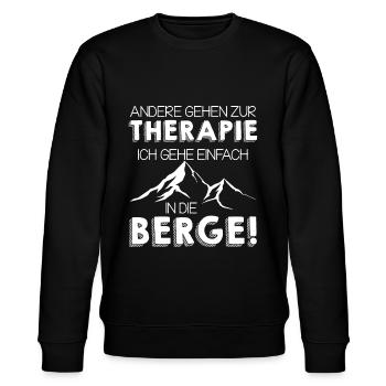 Alpen Therapie Wandern Berg Outdoor Natur - Stanley/Stella Unisex Bio-Sweatshirt CHANGER  - Schwarz - Vorne - Nik (191cm) & Marisol (170cm)
