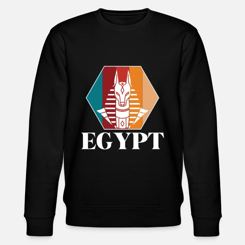 Anubis Ägypten Sphinx Gizeh Pyramide - Stanley/Stella Unisex Bio-Sweatshirt CHANGER  - Schwarz