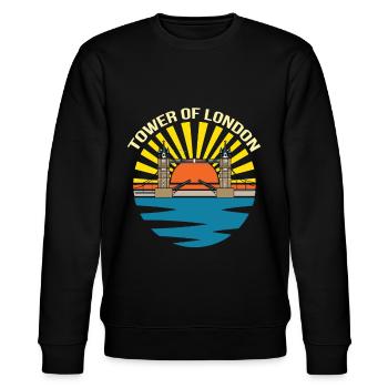 England Themse Tower Bridge Westminster - Stanley/Stella Unisex Bio-Sweatshirt CHANGER  - Schwarz - Vorne - Nik (191cm) & Marisol (170cm)