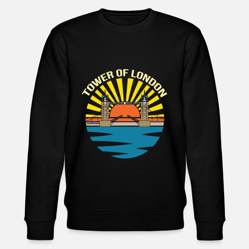 England Thames Tower Bridge Westminster - Stanley/Stella CHANGER Unisex Organic Sweatshirt - black