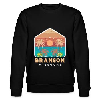 Branson Vacances Missouri Camping Voyage Randonnée Nat - Sweat bio CHANGER Stanley/Stella Unisexe - noir - Devant - Nik (191cm) & Marisol (170cm)