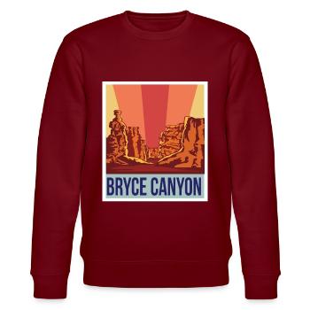 Bryce Canyon Retro National Park Souvenir Utah Rock - Sweat bio CHANGER Stanley/Stella Unisexe - bordeaux - Devant - Nik (191cm) & Marisol (170cm)