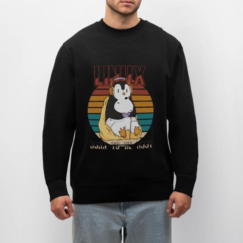 Linux Gamer Root Party Cool Penguin Nerd Programs Stanley/Stella CHANGER Unisex Organic Sweatshirt