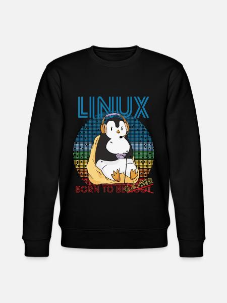Gamer Linux Born To Be Root Geek Game Programmer A - Stanley/Stella CHANGER Unisex Organic Sweatshirt - black