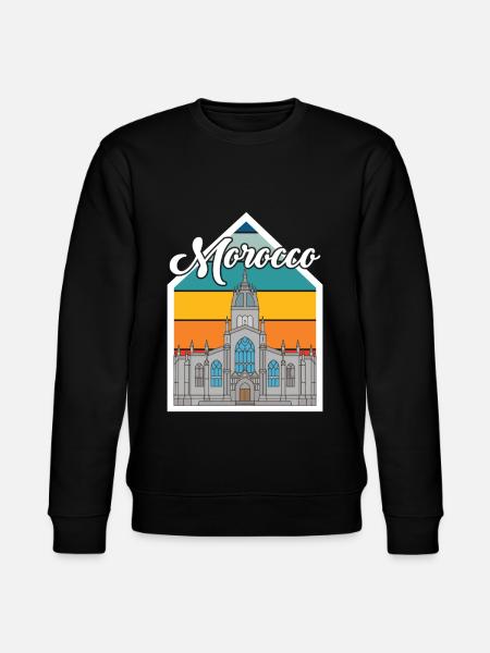 Morocco Skyline Africa City Gibraltar Ocean - Stanley/Stella CHANGER Unisex Organic Sweatshirt - black