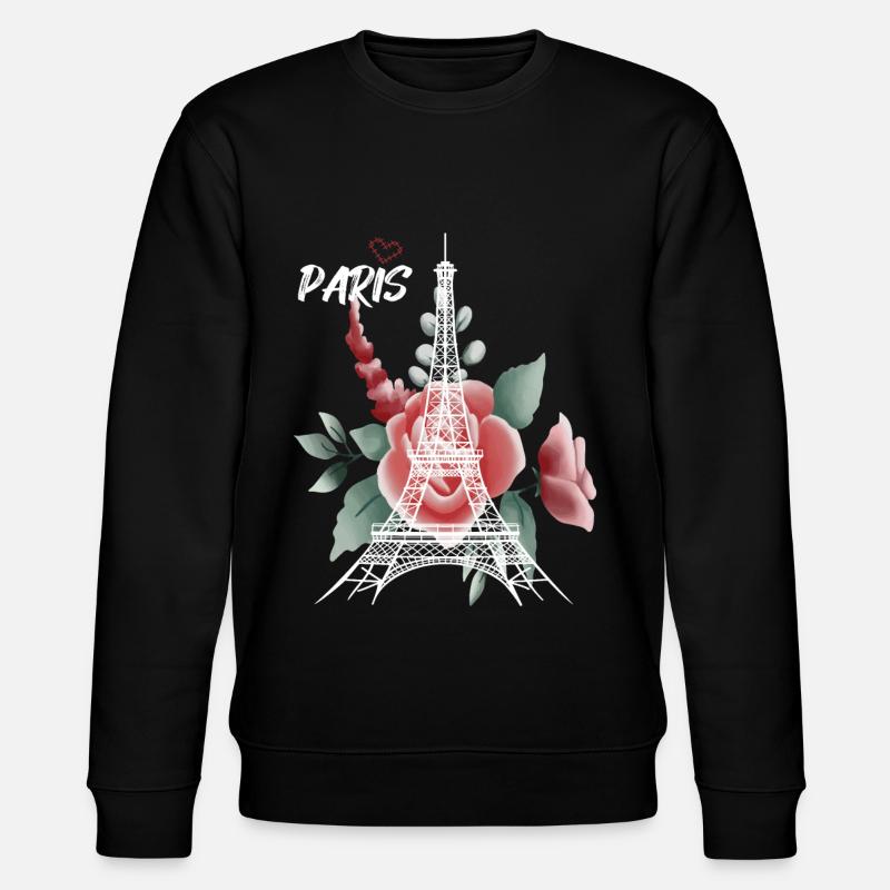Paris-Amour-Roses-Tour Eiffel-Souvenir-France- - Sweat bio CHANGER Stanley/Stella Unisexe - noir