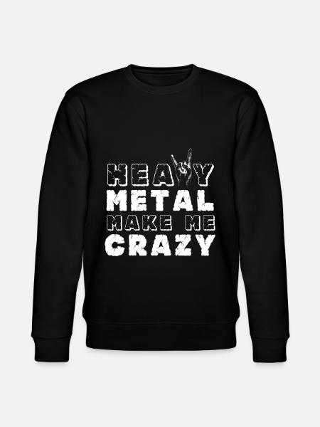 Heavy Metal Crazy Rocking Music Hard Rock Metal - Stanley/Stella CHANGER Unisex Organic Sweatshirt - black