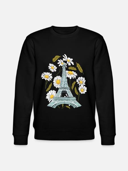 Eiffeltårnet Efterårsblomst Paris Efterår i Frankrig - Stanley/Stella økologisk unisex-sweatshirt CHANGER  - sort
