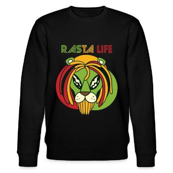 Good Vibes Only Lion Jamaica Heart Reggae Souvenir R - Sweat bio CHANGER Stanley/Stella Unisexe - noir - Devant - Nik (191cm) & Marisol (170cm)