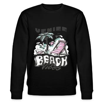 Kalifornien Venice Beach Urlaub Strandreisen - Stanley/Stella Unisex Bio-Sweatshirt CHANGER  - Schwarz - Vorne - Nik (191cm) & Marisol (170cm)