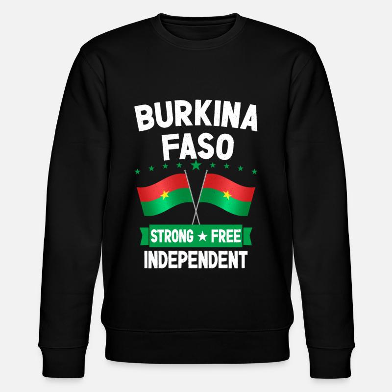 Burkina Faso - Stanley/Stella Unisex Bio-Sweatshirt CHANGER  - Schwarz