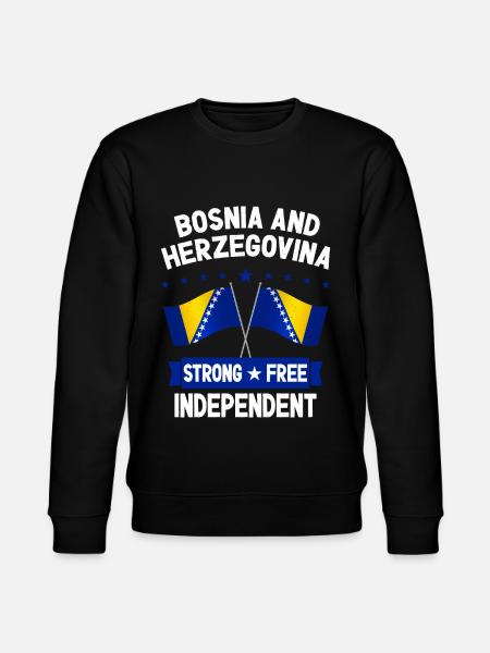Bosnia and Herzegovina - Stanley/Stella CHANGER Unisex Organic Sweatshirt - black