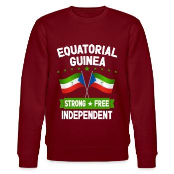 Guinée équatoriale - Sweat bio CHANGER Stanley/Stella Unisexe - bordeaux - Devant - Nik (191cm) & Marisol (170cm)