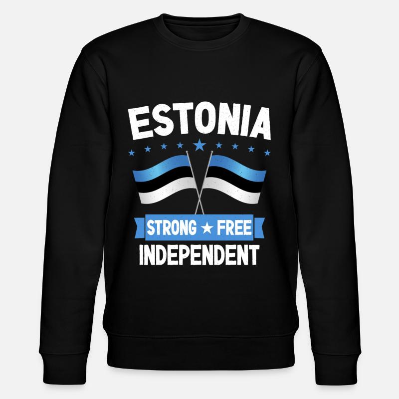 Estland - Stanley/Stella Unisex Bio-Sweatshirt CHANGER  - Schwarz